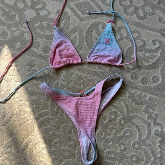 Boutine LA Other - Boutine LA Pink and Light Blue Ombre- Bikini Set -medium top/small